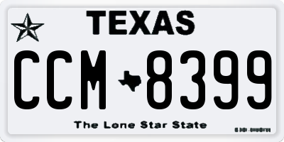 TX license plate CCM8399