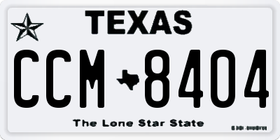 TX license plate CCM8404