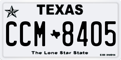 TX license plate CCM8405