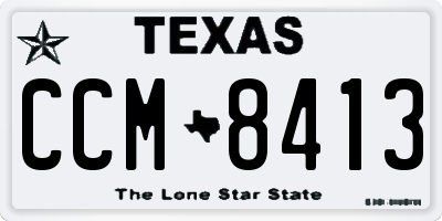 TX license plate CCM8413