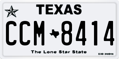 TX license plate CCM8414