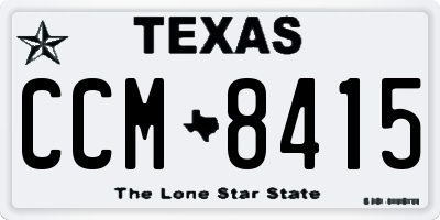 TX license plate CCM8415