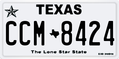 TX license plate CCM8424