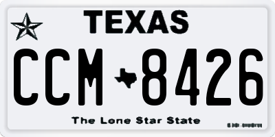 TX license plate CCM8426