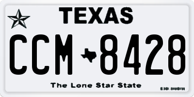 TX license plate CCM8428