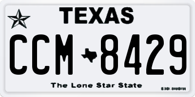 TX license plate CCM8429