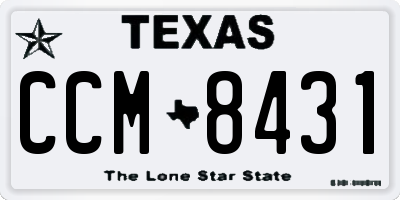 TX license plate CCM8431