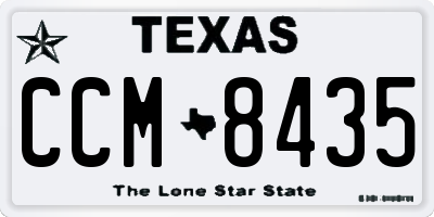 TX license plate CCM8435