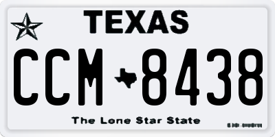 TX license plate CCM8438