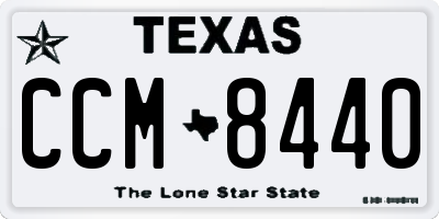 TX license plate CCM8440