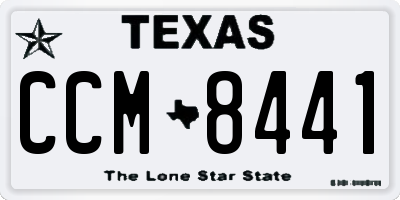 TX license plate CCM8441