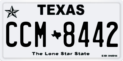 TX license plate CCM8442