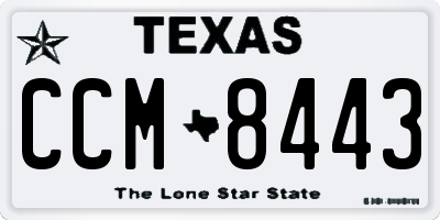 TX license plate CCM8443