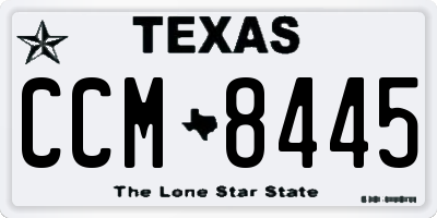TX license plate CCM8445