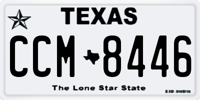 TX license plate CCM8446