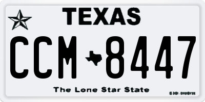 TX license plate CCM8447