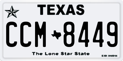 TX license plate CCM8449