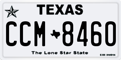 TX license plate CCM8460