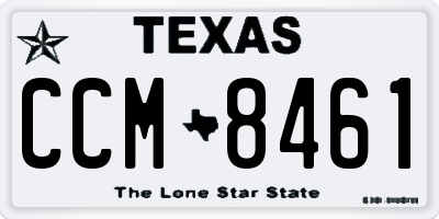 TX license plate CCM8461