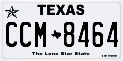 TX license plate CCM8464