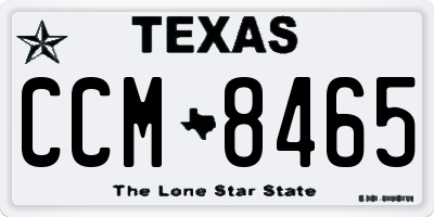 TX license plate CCM8465