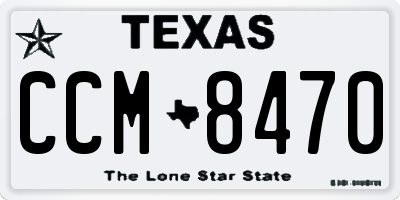 TX license plate CCM8470