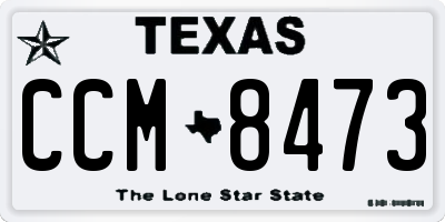 TX license plate CCM8473