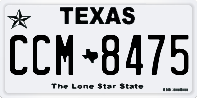 TX license plate CCM8475