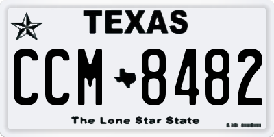 TX license plate CCM8482