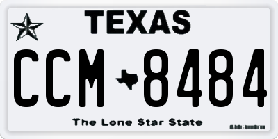 TX license plate CCM8484