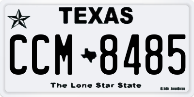 TX license plate CCM8485