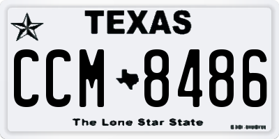 TX license plate CCM8486
