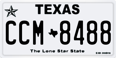 TX license plate CCM8488