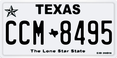 TX license plate CCM8495