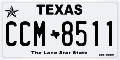 TX license plate CCM8511
