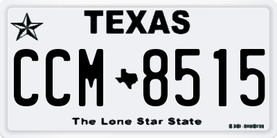 TX license plate CCM8515