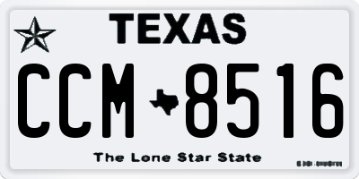 TX license plate CCM8516