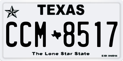 TX license plate CCM8517