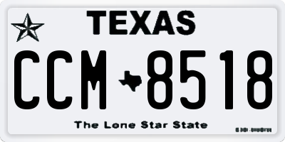 TX license plate CCM8518