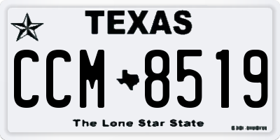 TX license plate CCM8519