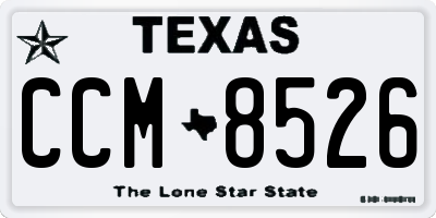 TX license plate CCM8526