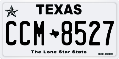 TX license plate CCM8527