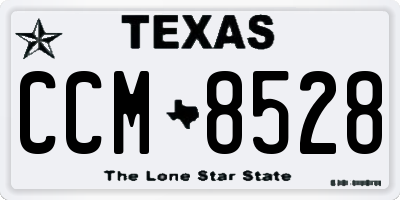 TX license plate CCM8528