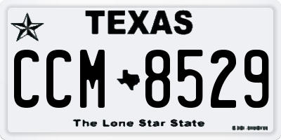 TX license plate CCM8529