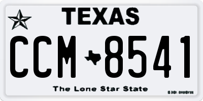 TX license plate CCM8541