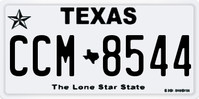 TX license plate CCM8544