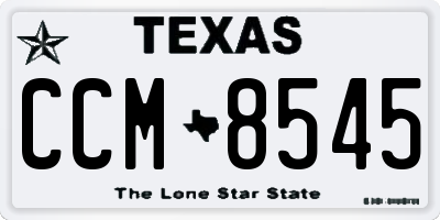 TX license plate CCM8545