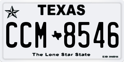 TX license plate CCM8546
