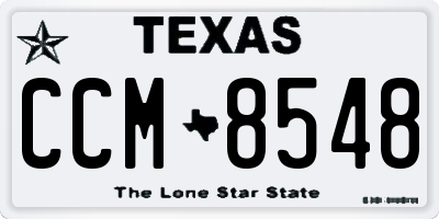 TX license plate CCM8548