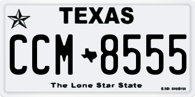 TX license plate CCM8555